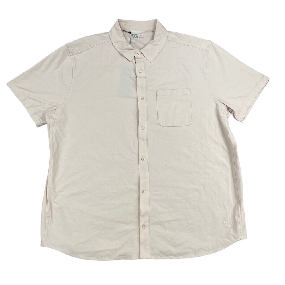 VRST Mens XL Refined Every Day Button Down Shirt Light Pink‎ Moisture Wicking